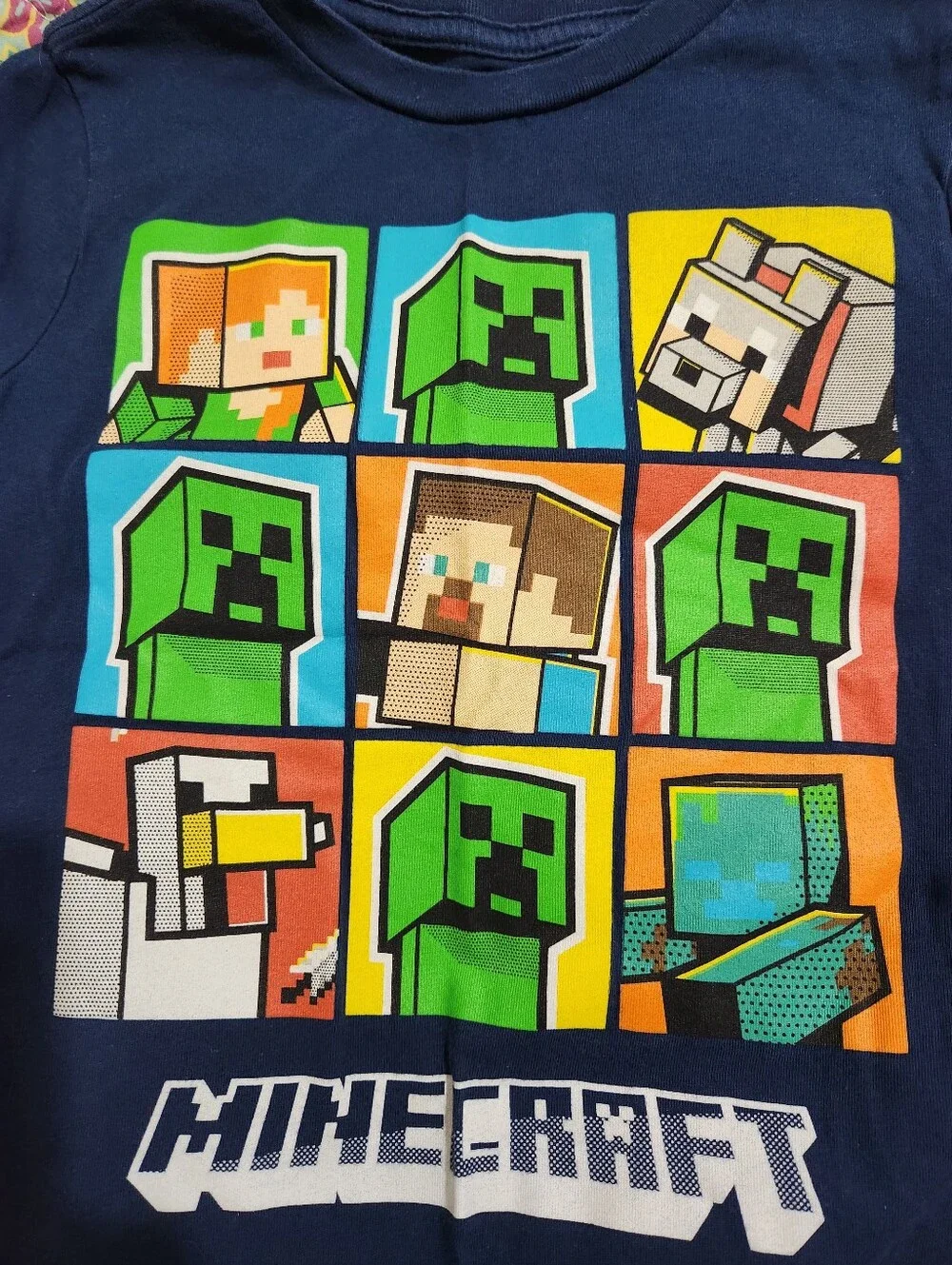 Minecraft Old Navy Graphic Tee with Colorful Character Grid
